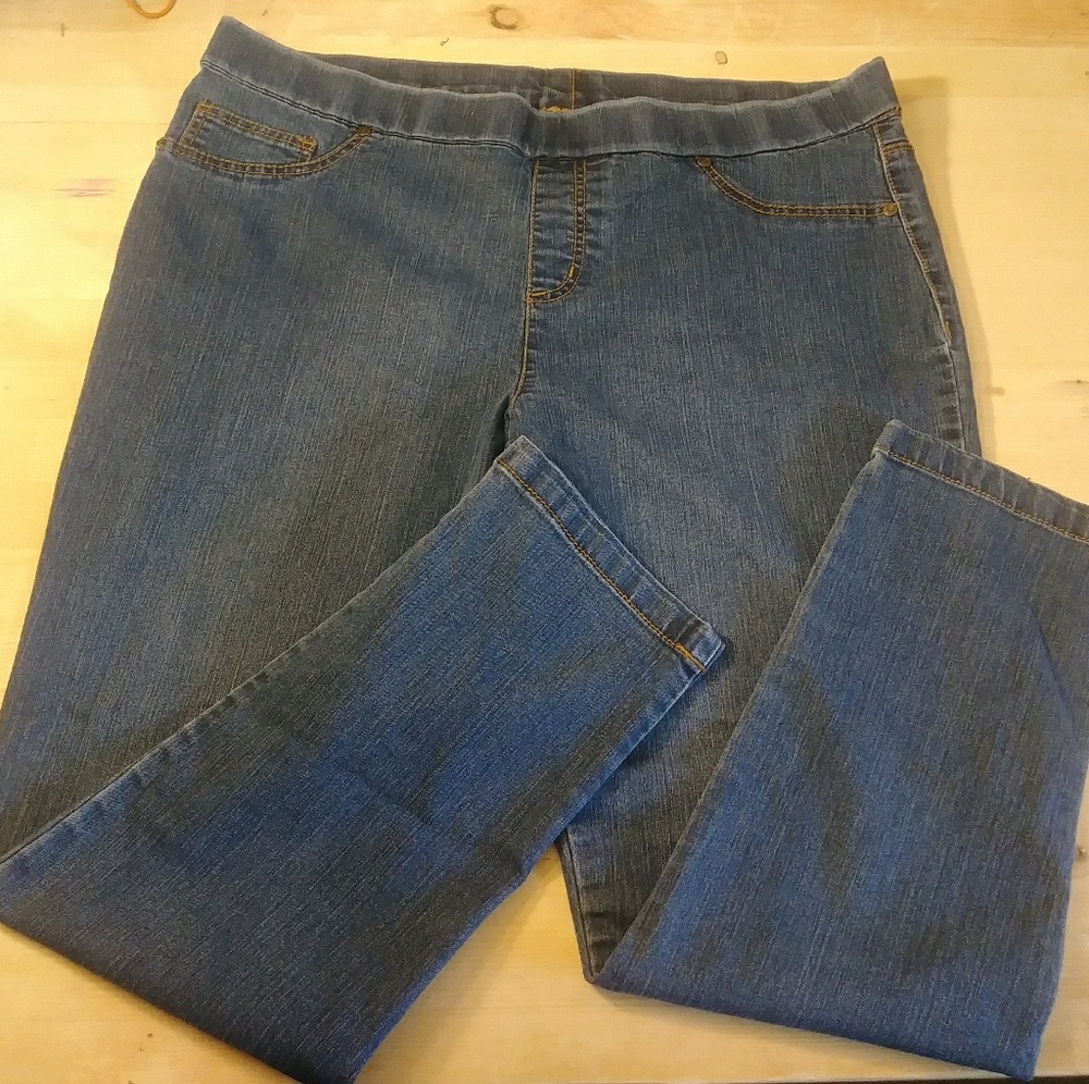 Elastic waist jean jeggings